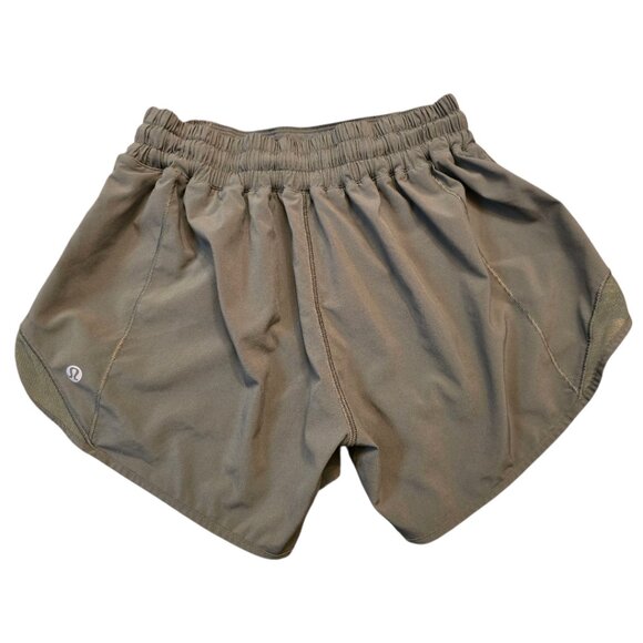 LULULEMON Hotty Hot Army Green Shorts sz  6 Tall - Picture 2 of 8